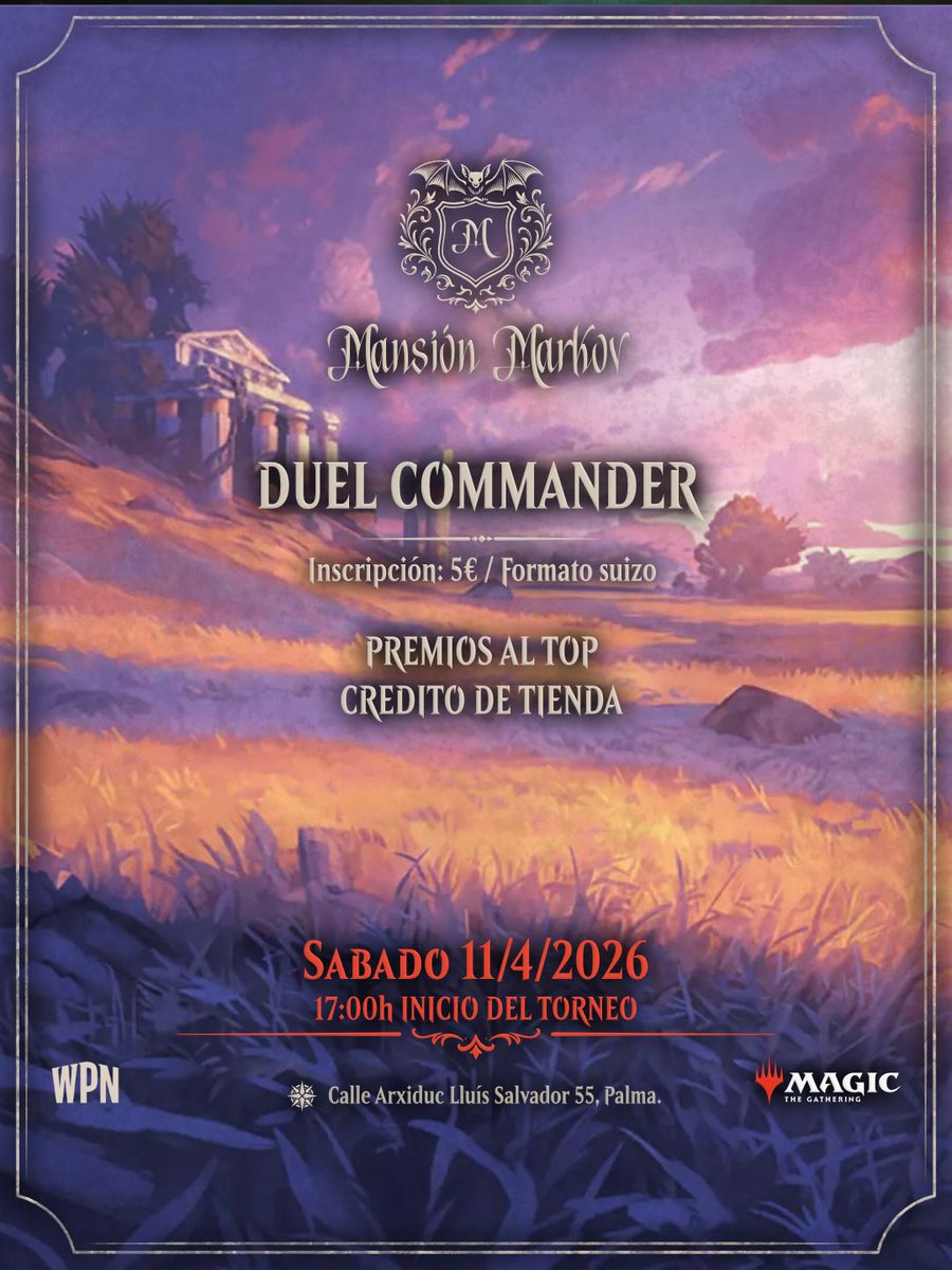 MansionMarkov's tweet photo. Eventos semana 6/4/26-12/4/26 https://t.co/wJppIDRkzP