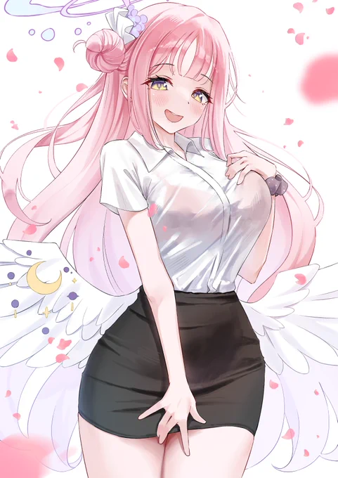 就活が終わったので復活しました! ということでOLミカ꒰𑁬⸝⸝>ヮ<)꒱ #ブルアカ