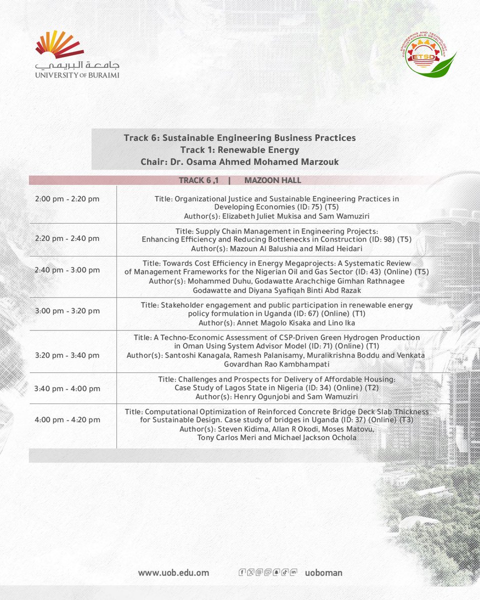 University of Buraimi جامعة البريمي tweet media