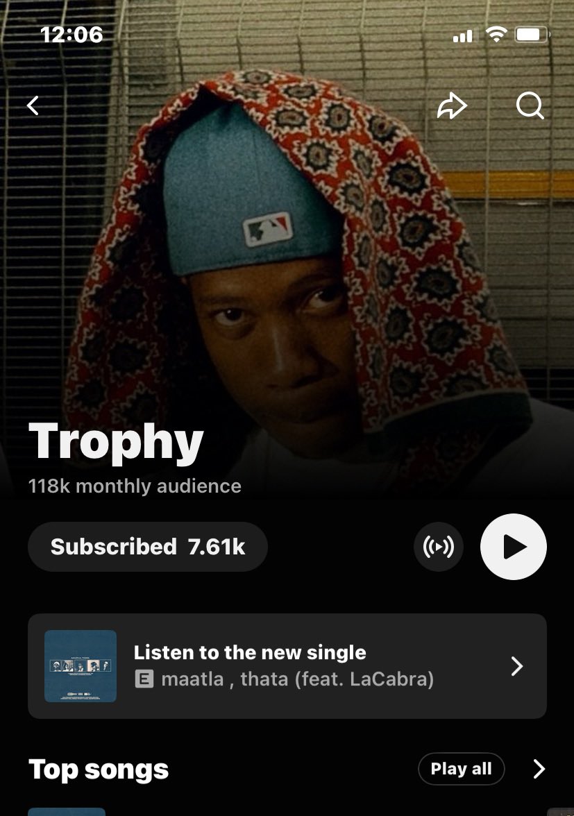118K MONTHLY LISTENERS ON YOUTUBE MUSIC , THANK YOU❤️