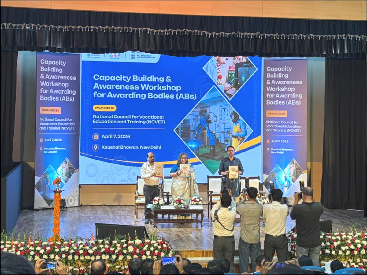 MiningSSC's tweet photo. Representatives from the @MiningSSC participated in a Capacity Building and Awareness Workshop for Awarding Bodies, organized by the @NCVETIndia , MSDE, GoI &amp; Training under the Ministry of Skill Development and Entrepreneurship, India, GoI, on 7th April 2026 at Kaushal Bhawan. https://t.co/K9AC7CT77s