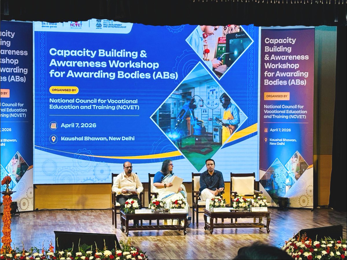 MiningSSC's tweet photo. Representatives from the @MiningSSC participated in a Capacity Building and Awareness Workshop for Awarding Bodies, organized by the @NCVETIndia , MSDE, GoI &amp; Training under the Ministry of Skill Development and Entrepreneurship, India, GoI, on 7th April 2026 at Kaushal Bhawan. https://t.co/K9AC7CT77s