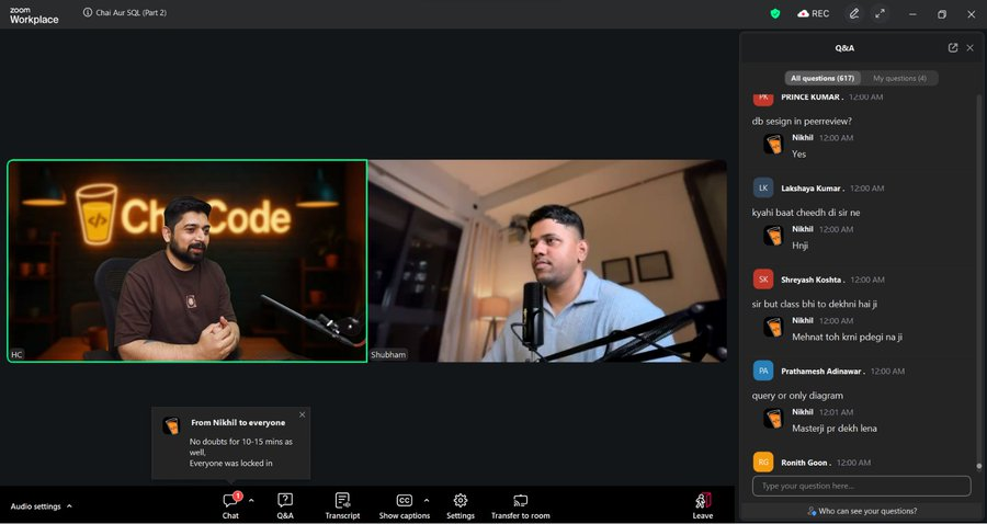 OmBodke_coder's tweet photo. Just finished a SQL deep-dive in the @ChaiCode cohort 🚀

Covered:
→ JOINs (INNER, LEFT, RIGHT,FULL)
→ Foreign Keys &amp; Constraints
→ Indexing for fast queries 
→ Transactions &amp; ACID properties
mentions: @Hiteshdotcom @piyushgarg_dev @devwithjay @nirudhuuu  
#SQL  @ChaiCodeHQ https://t.co/NofdC0C3UP