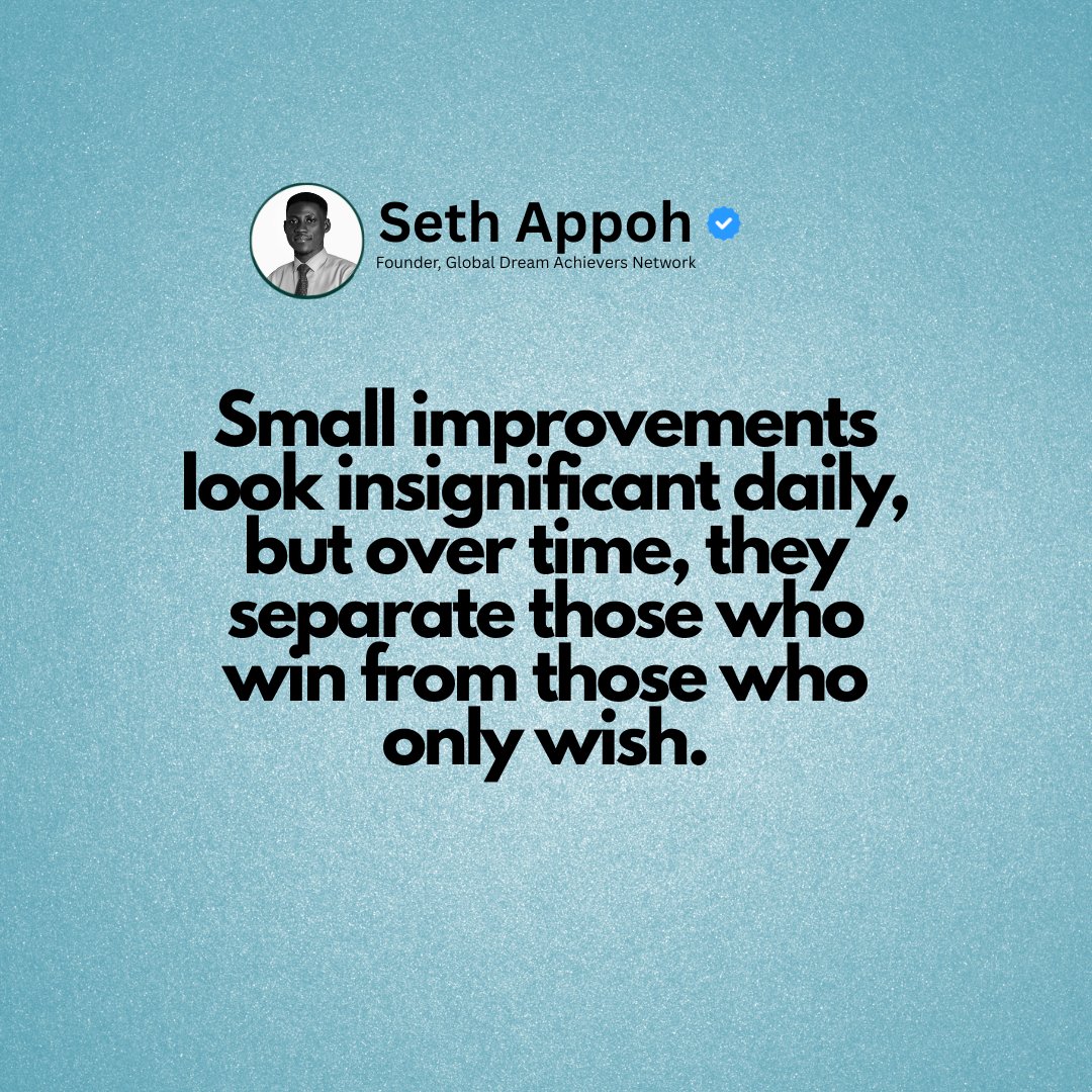 seth_appoh_'s tweet photo. Small habits don’t look powerful.

Until they become your entire life. https://t.co/pnOJABdOPr
