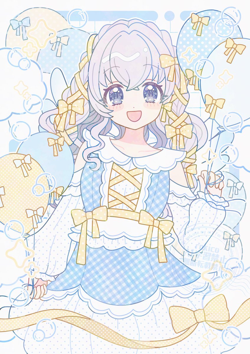 「ふわふわ〜𓈒𓏸 #ろきファミ画廊 #oc」|ろきこ🐰🎀のイラスト