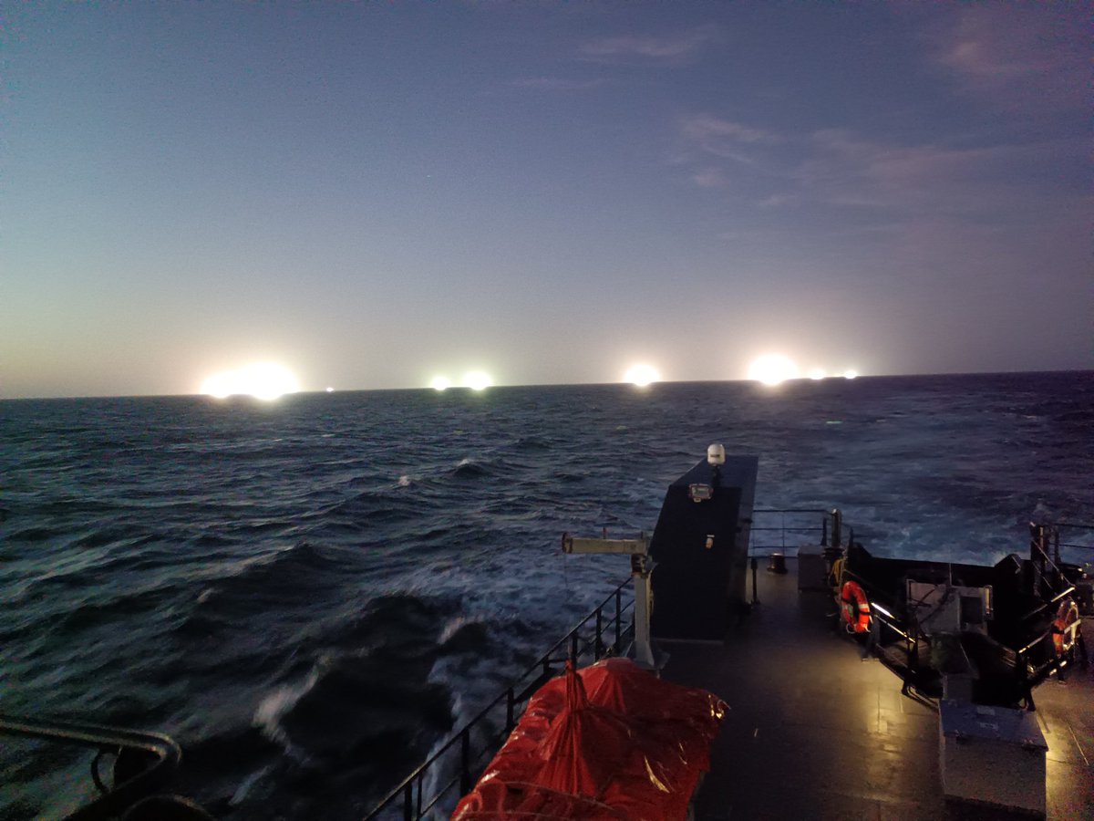 Not so dark now with all of the Jigger fishing fleet with their lights on.