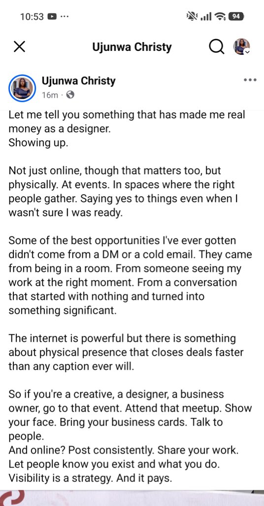 Christycreatio9's tweet photo. Show up. Online. In person. Everywhere.
Opportunities don't find people who are hiding. https://t.co/IoU651QIuD