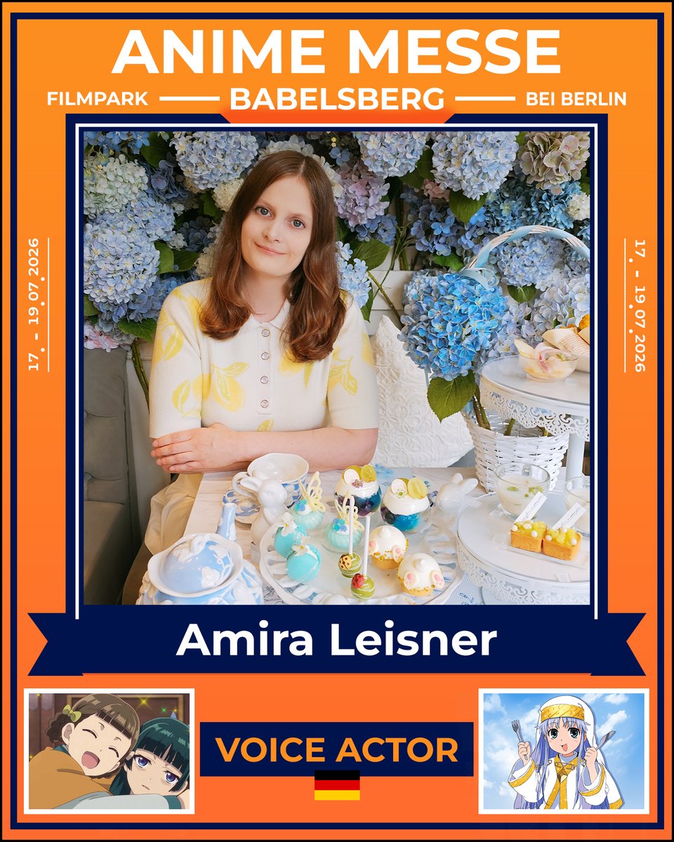 Wir freuen uns riesig, euch unsere erste Synchronsprecherin für dieses Jahr vorstellen zu dürfen! 🎤 Begrüßt mit uns die fantastische <a href="/AmiraLeisner/">Amira</a> vom 17. bis 19. Juli im Filmpark Babelsberg.

Ihr kennt ihre Stimme u.a. als:
💊 Shaolan (Die Tagebücher der Apothekerin)
📚 Index