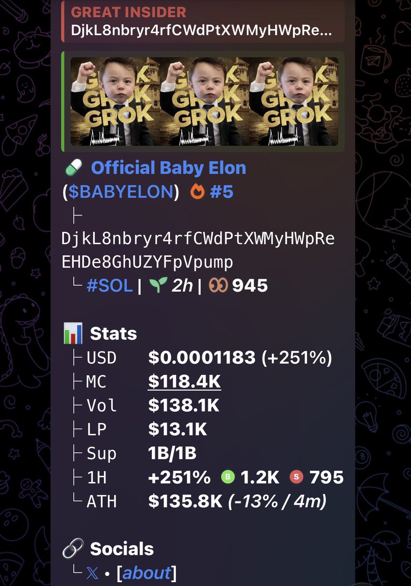 Whaler091's tweet photo. Ca>>

DjkL8nbryr4rfCWdPtXWMyHWpReEHDe8GhUZYFpVpump

#degen #memecoin #solana https://t.co/ynGHOKEfEK