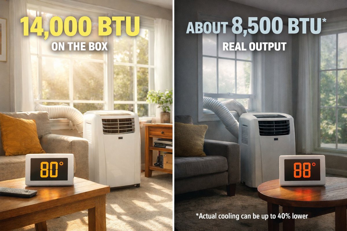 Gasbye_Official's tweet photo. 14,000 BTU?

Real output can be up to 40% lower.

Sunlight and insulation make it worse.

The number isn’t the whole story.

https://t.co/bfGlPl8IWb https://t.co/LFzEhHOMpS
