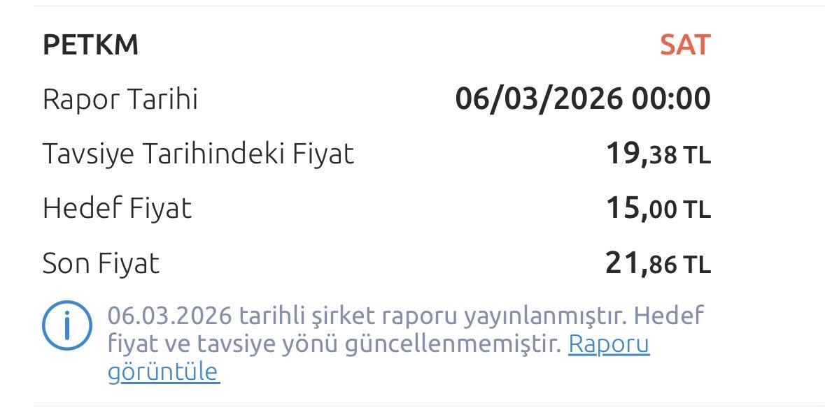slmanuy's tweet photo. Sat raporu yayınlıyor bugün, ama kendisi alıcı.
Çok ilginç olmaya başladılar.Güvenilirlik bitti.
#petk
#petkim 
#socar https://t.co/7t3ziIp9wx