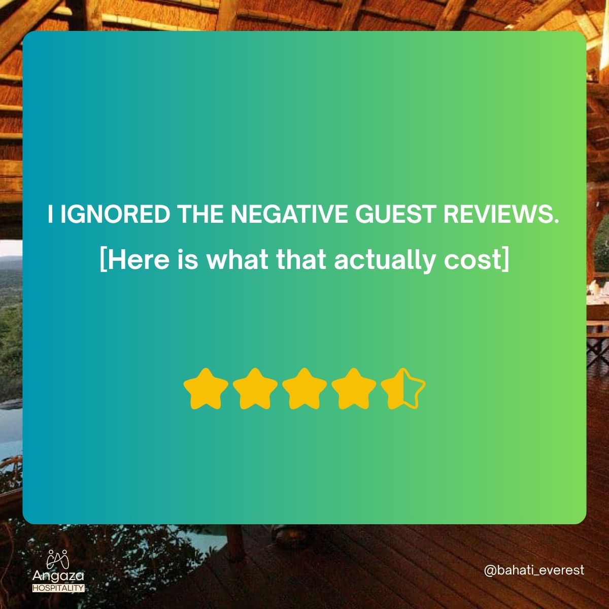 bahati_everest's tweet image. The best reviews were never written, because nobody asked.

And the worst ones were never responded to, because nobody was brave enough.

Both gaps cost you more than you can see
tr.ee/ftI4Sc
#hospitalityindustry #guestexperience #hotelsandresorts #travelafrica