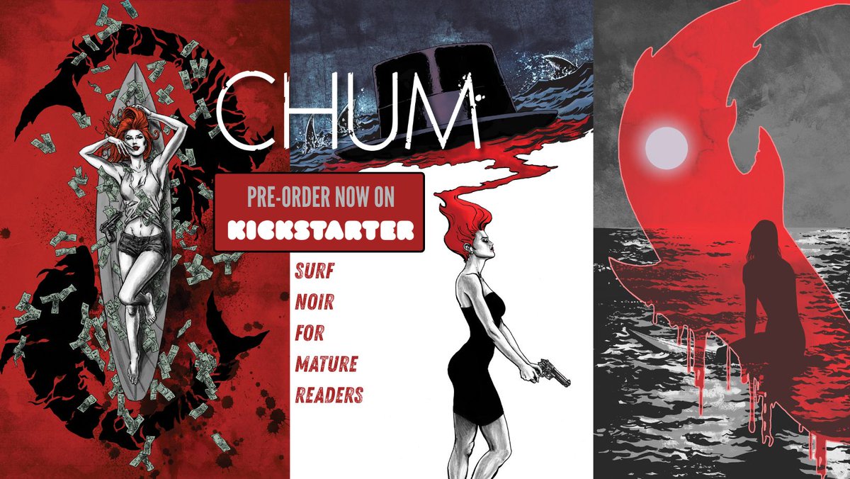 ComixTribe's tweet photo. It's high TIME CHUM got the DELUXE HARDCOVER TREATMENT! Check out this definitive collection of the first collaboration between award-winning scribe Ryan K Lindsay and superstar artist @sami_kivela only on #Kickstarter: https://t.co/366e4rgq9U https://t.co/cG34YKSH30