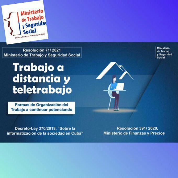 Retomando el trabajo a distancia - teletrabajo incluido, como formas de organización del trabajo que beneficia a todas las partes.
📢#MtssCuba rompiendo viejos esquemas de la administración.