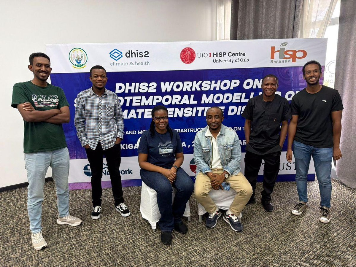 CSIDNet's tweet photo. 1/3 At the DHIS2 workshop on spatiotemporal modelling of climate-sensitive diseases in Kigali, experts from across Africa and beyond came together to rethink disease response.
From malaria after heavy rains to cholera during floods, these are predictable patterns—not coincidences https://t.co/b3SnhTVxZs