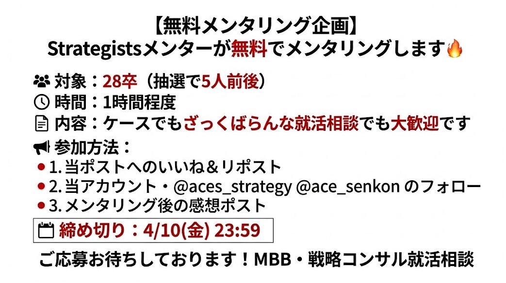 ケース面接対策塾Strategists tweet media
