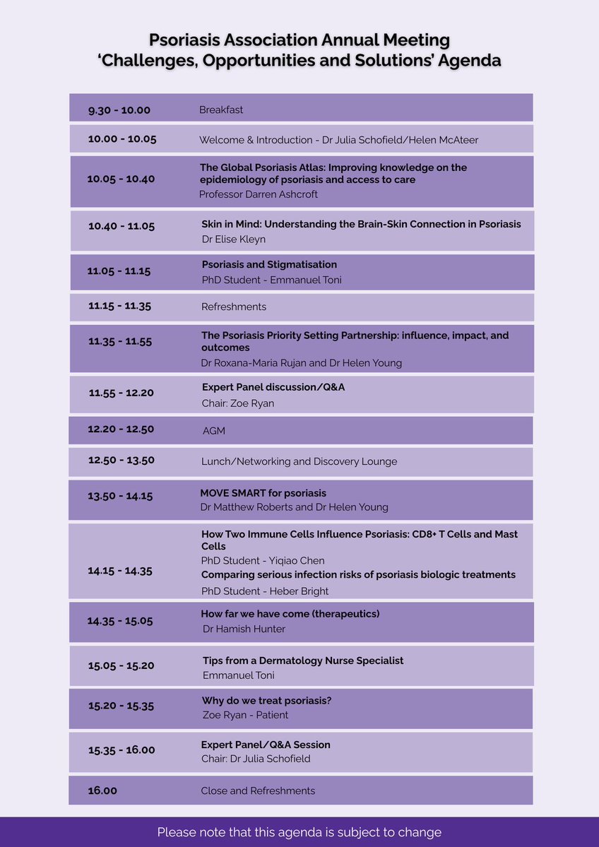 PsoriasisAtlas's tweet image. 📢 Booking is now open for the @PsoriasisUK Annual Meeting 2026!  

We are delighted that Prof Ashcroft, will be presenting: “The Global Psoriasis Atlas: Improving knowledge on the epidemiology of psoriasis and access to care.”  

psoriasis-association.org.uk/conference-2026 

#Psoriasis