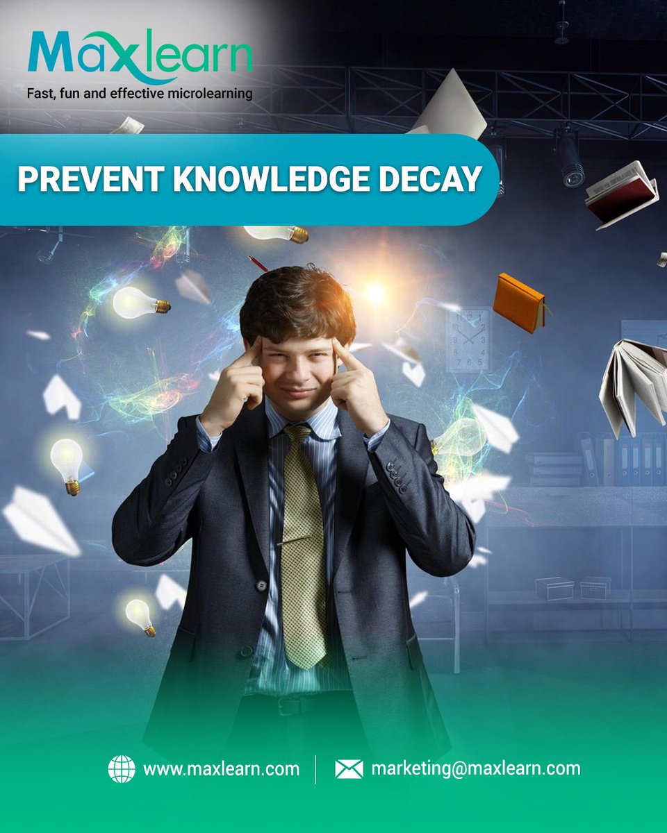 maxlearn_global's tweet photo. Knowledge decay is a hidden risk in organizations.
Skills fade quickly when not reinforced.
MaxLearn prevents capability loss.
• Real-time feedback
• Continuous improvement
Because learning should stay alive. https://t.co/EGATBGrfTP
#LearningRetention #Microlearning #MaxLearn https://t.co/2dWh6sdixI