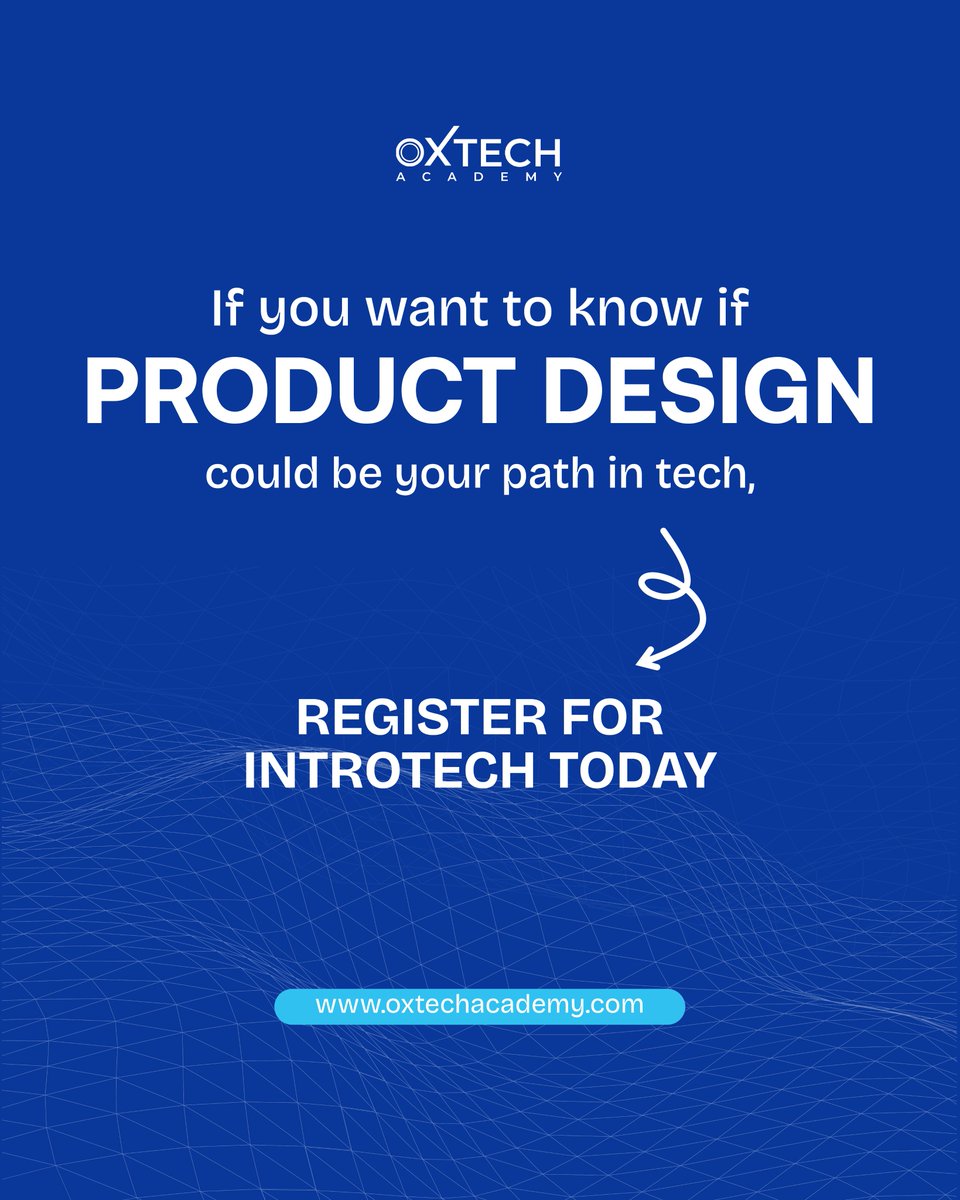 OxtechAcademy's tweet photo. Product design is where the money is at!

Introtech will help you break down exactly what it takes to be a product designer for FREE.

Register now.
#freetechcourse #productdesign #uiuxdesign https://t.co/199N8sfq2C