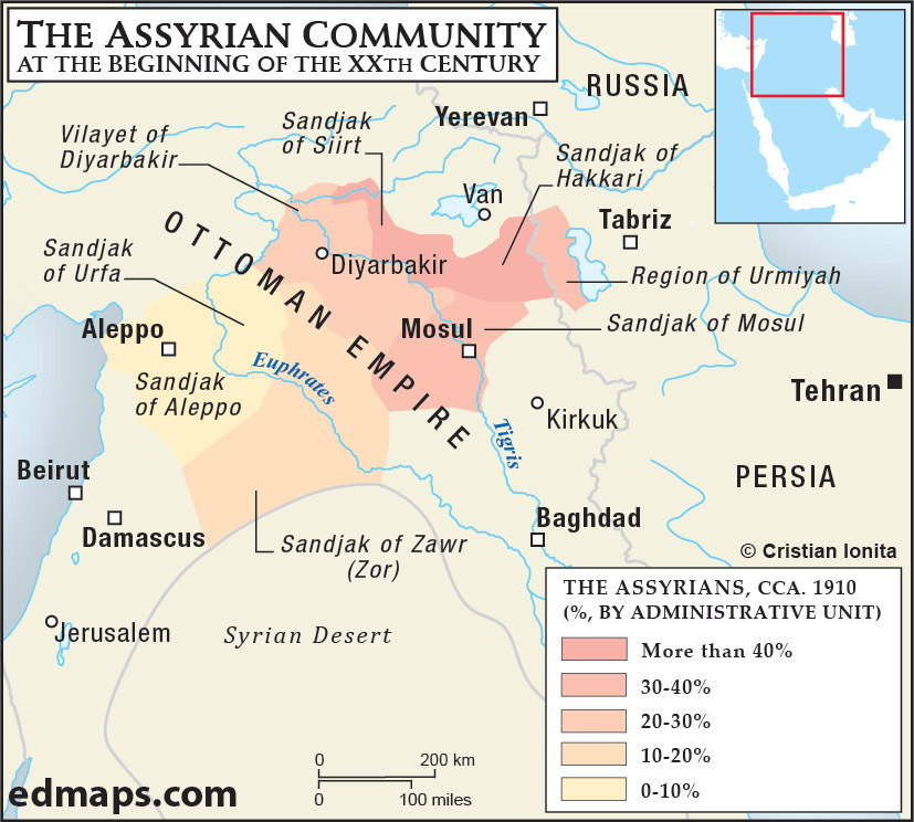 EdmapsCom's tweet image. History, maps and nations without state: The Assyrian community at the beginning of the XXth century
(For more maps concerning Assyrian modern history: middleeast.edmaps.com/assyria/)
#map #maps #history #Assyria #Assyrians #Iraq #Syria #Turkiye #Iran #Armenia #Kurdistan #Russia #Aleppo