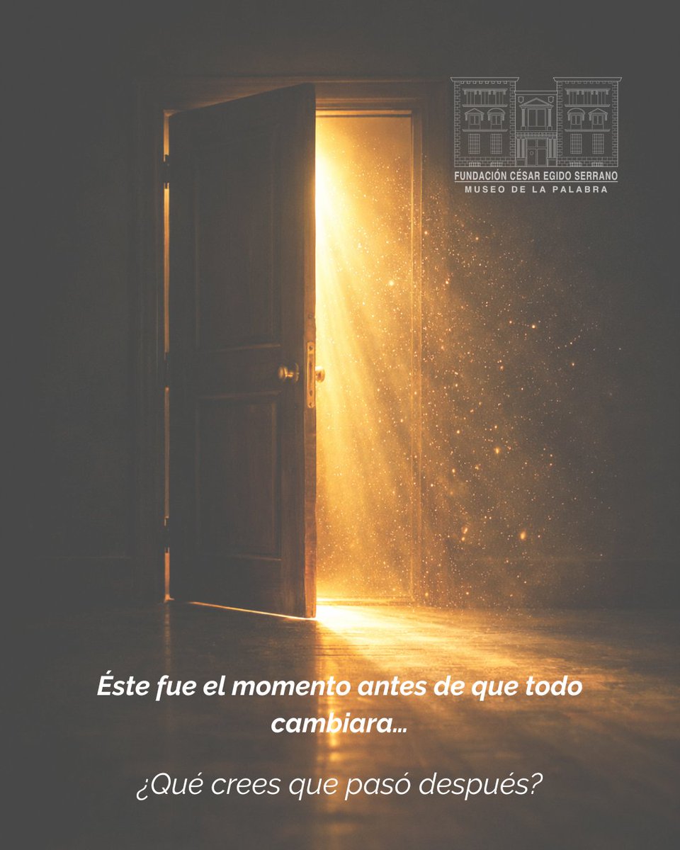 museopalabra's tweet photo. Esa puerta no se abrió sola.

¿Qué hay detrás?

✨ Continúa la historia en los comentarios.                                               #PalabraVínculoHumanidad #Educación #Humanidad #Diálogo #Escritura
#FundacionCesarEgidoSerrano #MuseoPalabra https://t.co/2dFqh2djWl