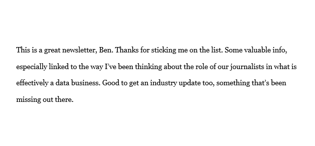 journalism_ben's tweet photo. This week's newsletter will cover the story of 9fin, B2B data's latest unicorn. We will track their early days, the decisions that led to their success, and the challenges they overcame.

We also launch our latest research project, Signal:NDI, give practical advice on avoiding counteroffers, and round up the latest news, people moves, and opportunities.

Our mini edition, *On the market, grew by a pinch under one thousand new subscribers after last month's newsletter covering the SaaSpocolypse. Total readers are now above 11,000, but fewer than 5% have full access to our full email edition.

If you'd like the full version delivered to your inbox, please reply "On the market", or email ben@media-contacts with the subject line "On the market" along with your name, company, title, and telephone number.
