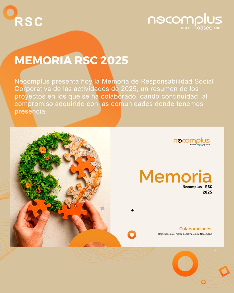 necomplus's tweet photo. En @necomplus presentamos nuestra Memoria de RSC 2025 🤝https://t.co/BIcCStXCbG

Un año apoyando proyectos clave en inclusión, educación y salud, fundamentales para muchas comunidades.

Orgullosos de seguir generando impacto positivo 💙
#RSC #CompromisoSocial https://t.co/1VFv8K3aEC