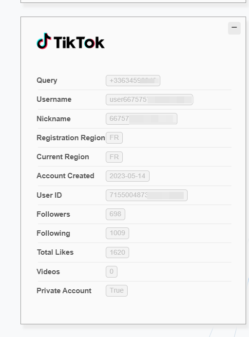lol_archiver's tweet image. 🔍New Phone Module : TikTok

Works on any Phone number. Also updated the email module.
It returns the profile information, including the country in which the user was registered in and their current region.

osint.lolarchiver.com #OSINT #SOCMINT