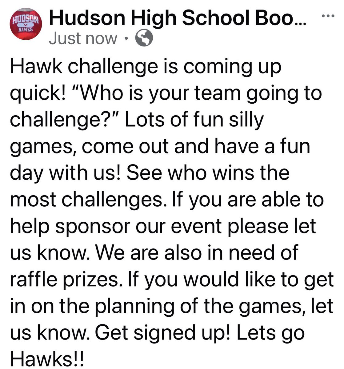 HHS Hawks Booster Club tweet media