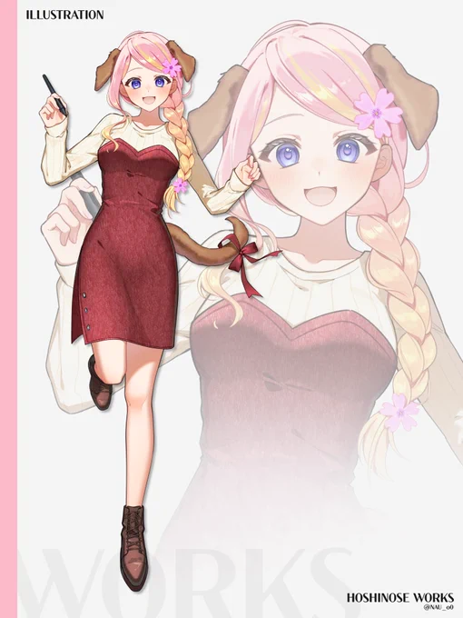 ✦ 𝗪𝗢𝗥𝗞𝗦 ✦ NovelLive所属 朱鷺色エマ様 新衣装お仕立てさせていただきました! #commission