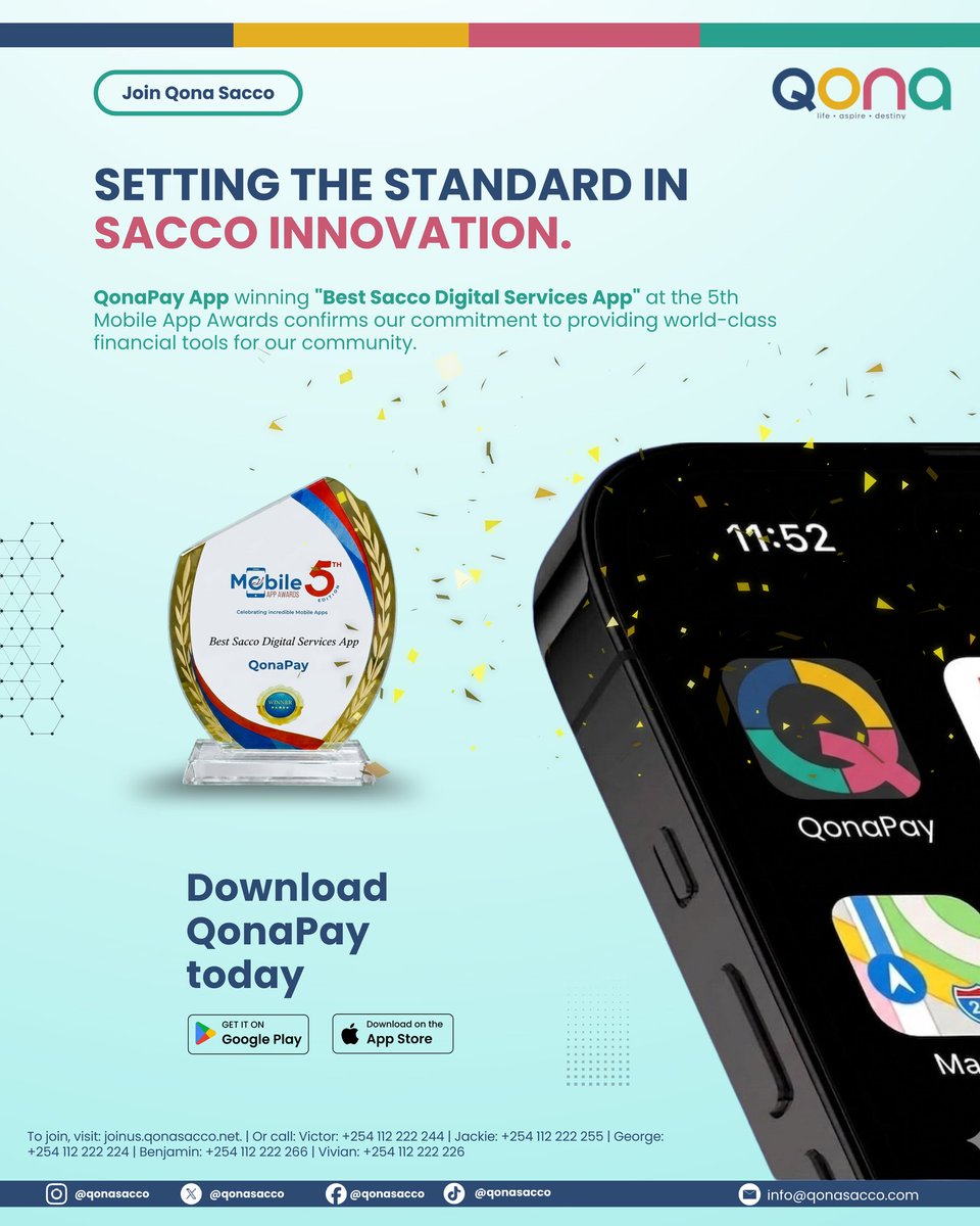 qonasacco's tweet photo. Tumejaa ngori mbaya sana!! 😅
Si kwa ubaya, lakini QonaPay ndio kusema!
We’re redefining what it means to be a modern Sacco by putting world-class innovation right in your pocket.

Join us today: https://t.co/mWInq1jJWw 
​#QonaSacco 
#QonaPay 
#MobileAppAwards https://t.co/NORbO8tizB