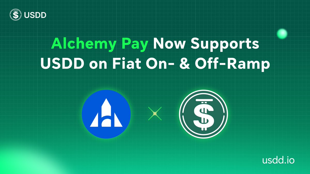 usddio's tweet photo. You can now use USDD on @AlchemyPay's seamless fiat on- &amp; off-ramp across TRON, BNB Chain &amp; Ethereum. Fully transparent, over-collateralized, and ready for you.

USDD keeps building bridges, so you can keep moving freely and securely. 🌐 https://t.co/AH5aZOd3Qt