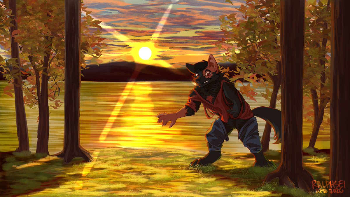 Mustve felt nice to transform whilst sightseeing on the golden hour, isnt it?

Another #TFTuesday for <a href="/gta3rocha/">Midnight Black wolf</a>, thanks for the support!

#TFEveryday
#Transfur