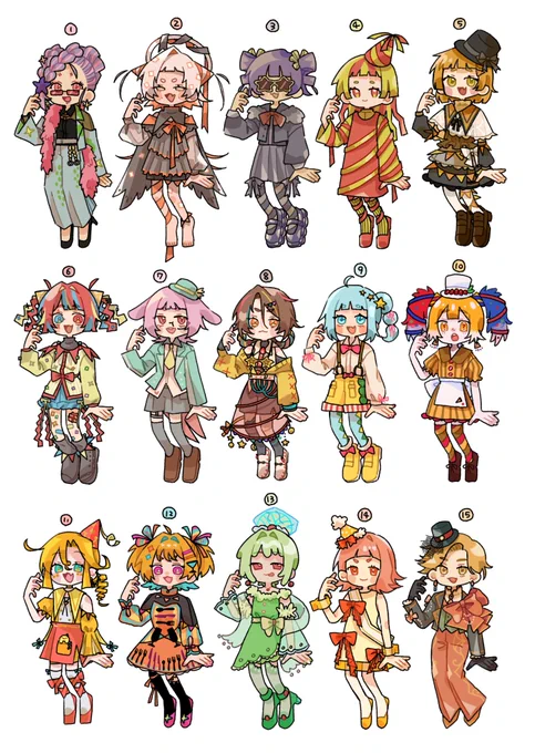 【第4回 日ぱにのキャラデザを探せゲーム!】 「パーティ」をテーマにしたキャラデザが 15通りあります 14人の皆さんから提出された 「日ぱにが描きそう」なキャラデザを元に 日ぱにが改めて描きおこしました。 皆さん、是非日ぱにのキャラデザを 当ててみてください! ▼回答/アンケート