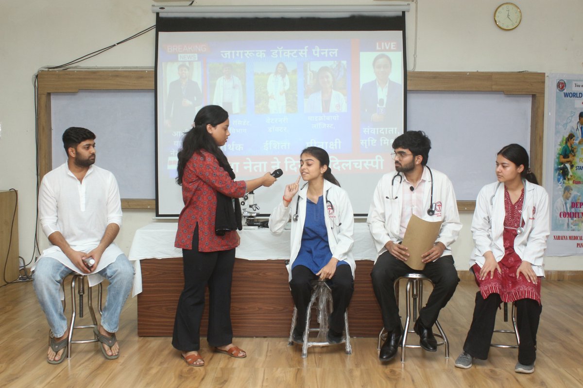 NarainaGroup's tweet photo. Health awareness, but in action!

The Department of Community Medicine conducted an interactive role play on World Health Day to spread the message of preventive care and healthy lifestyles.

#WorldHealthDay2026 #HealthDay2026 https://t.co/EV1QJtTUF8