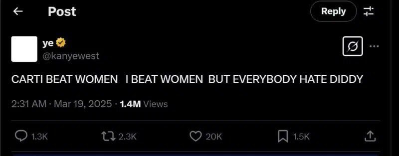 He has literally said that he beats women. This revisionism is insane