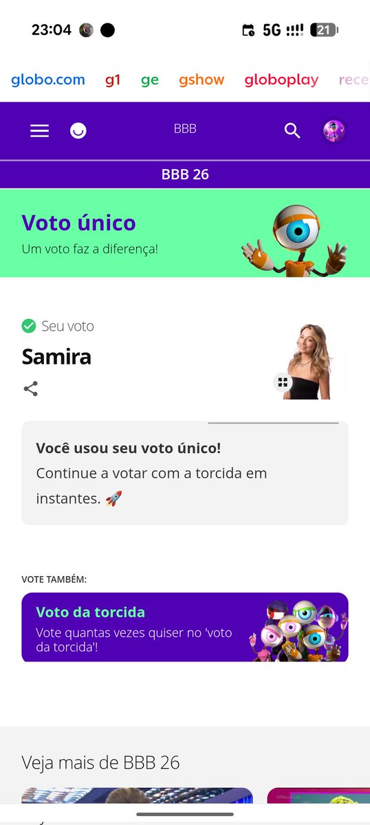 ladyfromming's tweet photo. Consegui até cadastrar o celular da minha Mãe no Brasil só pra garantir meu voto único na pessoa que pode estragar tanto o jogo da AP quanto da TchaMi. #forasamira #bbb26 https://t.co/AsNunwXRJH