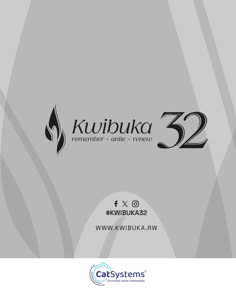 CatSystems_'s tweet photo. On Kwibuka 32, we stand together to commemorate the 1994 Genocide against the Tutsi, honoring their memory, and reaffirming our commitment to unity, dignity, and resilience.

Remember. Unite.Renew

#Kwibuka32
#Rwanda
#NeverAgain https://t.co/kmgJHkM3yj