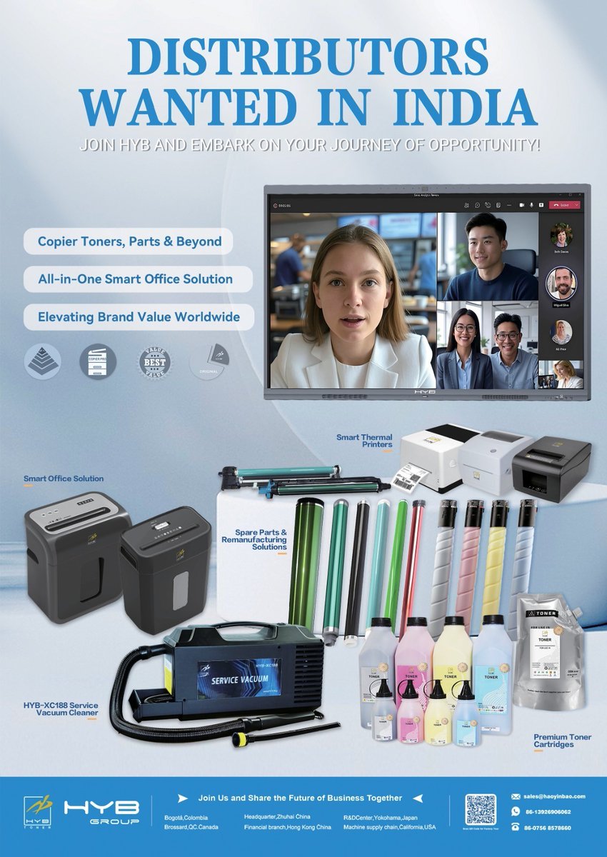 imagingmag's tweet image. Become a Partner in Global Success with HYB Group

Click here for more Details:👇
bit.ly/hyb_toner_com_…

@HYBTONER #HYBTONER @SwapanR56454932 @imagingmag #imagingsolution #imagingsolutionmagazine