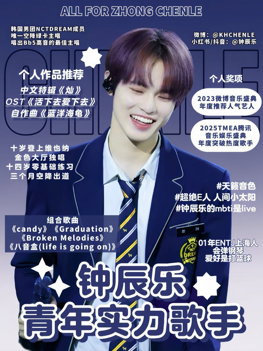 ZCLSTREAM's tweet image. While waiting, please leave many supportive comments for Chenle with the supporting poster made by llm/lilsuns, Suns ☀️ 🩵
weibo: weibo.com/8474182198/528…
xhs: xhslink.com/o/5G3HBCh6yD

#BeautifulTimeWithChenle
#CHENLE #천러 #辰乐 #チョンロ
#YouthChoir #超燃青春的合唱