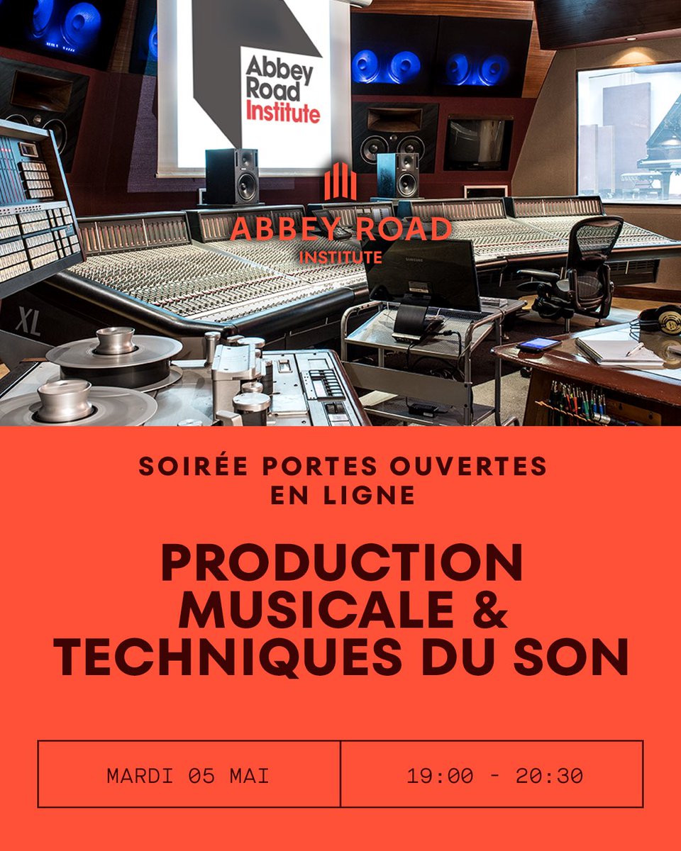 AR_Institute_FR's tweet photo. 🎓 Travailler dans la musique : concrètement, comment ?

On répond à cette question lors de notre Soirée Portes Ouvertes en ligne (5 mai – 19h)

👉 Formation, débouchés, parcours
👉 Session gratuite (Zoom)

Inscription : lien en bio https://t.co/2kjY6hRbpu