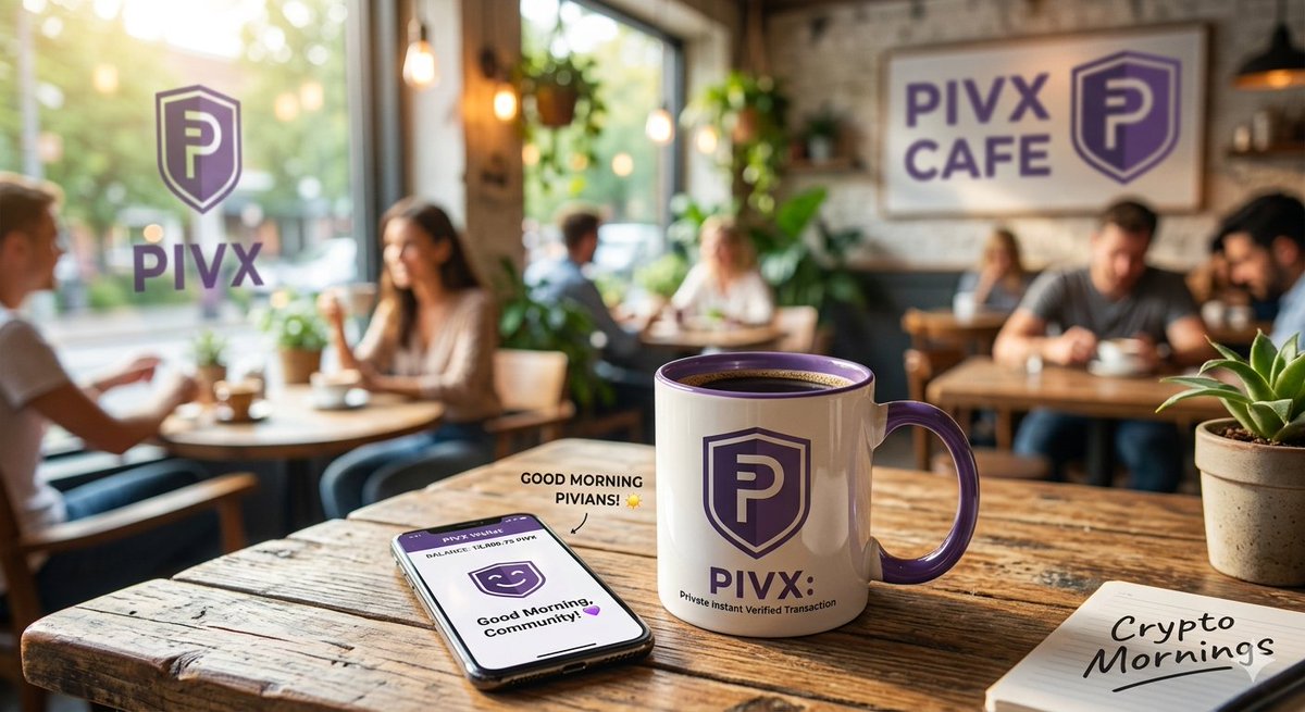 ithinkharderr's tweet image. "Good morning! ☕️ Remember: Your data, your choice. Start your day with the peace of mind that only true privacy can provide. 🛡️ $PIVX"

"A fresh morning and a fresh start for financial sovereignty. Stay private, stay secure. 💜 #PIVX

🌐 PIVX.org