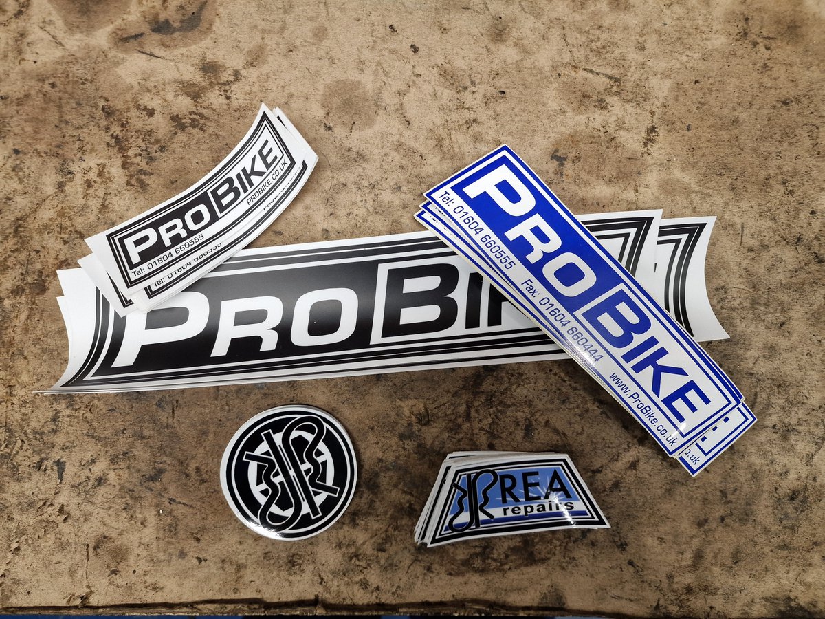 ReaRepairs's tweet image. A limited number of @ProBikeUK  stickers (along with mine) will be available on the stand Kickback Custom Show in Malvern this weekend (11th &amp;amp; 12th).