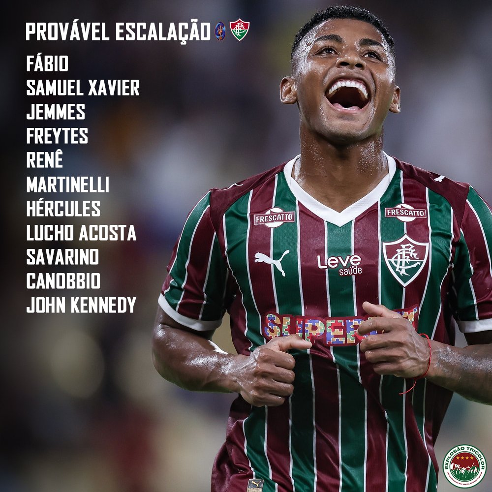 ExploTricolor's tweet image. Essa é a provável escalação do Fluminense para a estreia na Libertadores 2026!

O Tricolor visita o Deportivo La Guaira nesta terça-feira, às 19h, no Olímpico de la UCV, em Caracas, na Venezuela.

#ET #Fluminense #DiaDeFlu #Libertadores2026