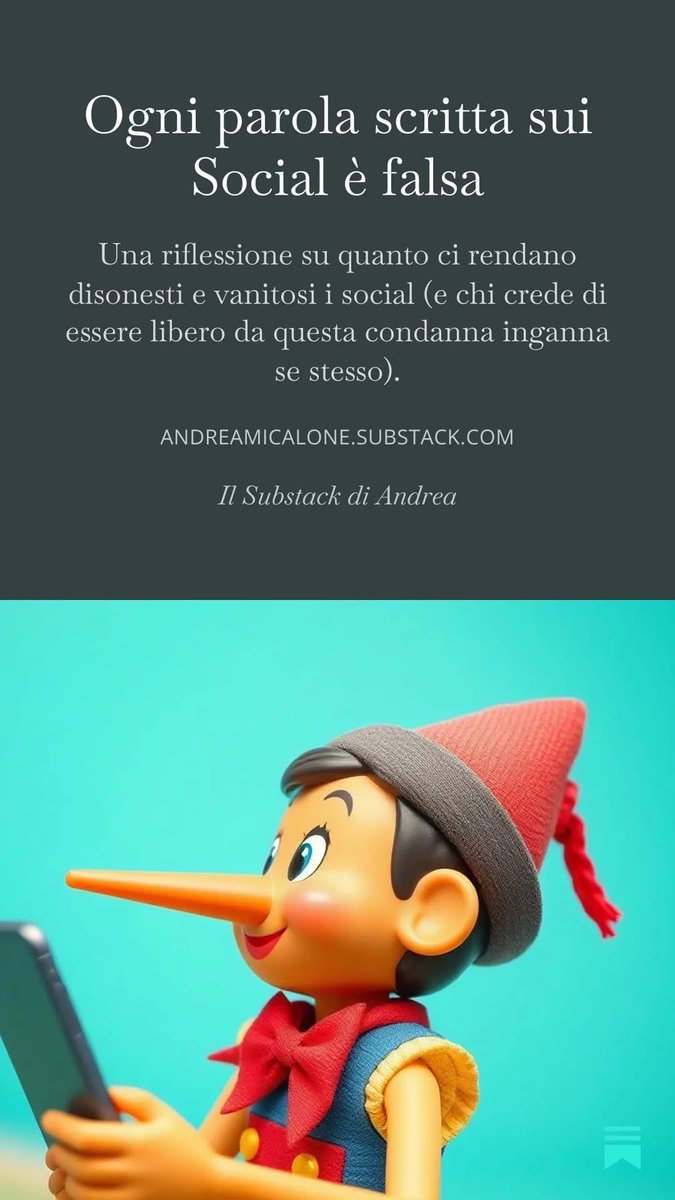 AndreaMicalone's tweet photo. Una riflessione su quanto ci renda bugiardi e vanitosi scrivere sui social (compreso questo articolo).

Ecco il link: https://t.co/zks9BKrltv https://t.co/KXtFXEeVd8