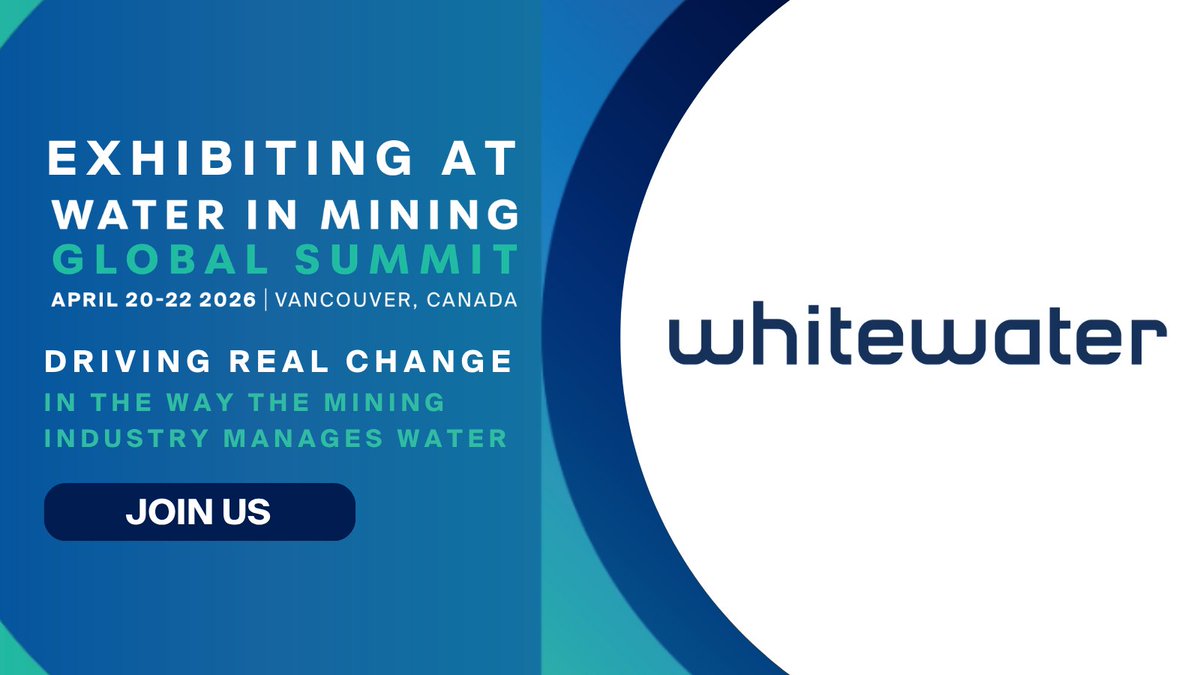waterinmining's tweet photo. Joining the exhibition zone at Water in Mining Global Summit is Whitewater Management! 

We can't wait to see you on sight in a few weeks time!

Find out more ➡️ https://t.co/jONmJCV9Rb

@fluidfidelity https://t.co/4VxspfSCDB