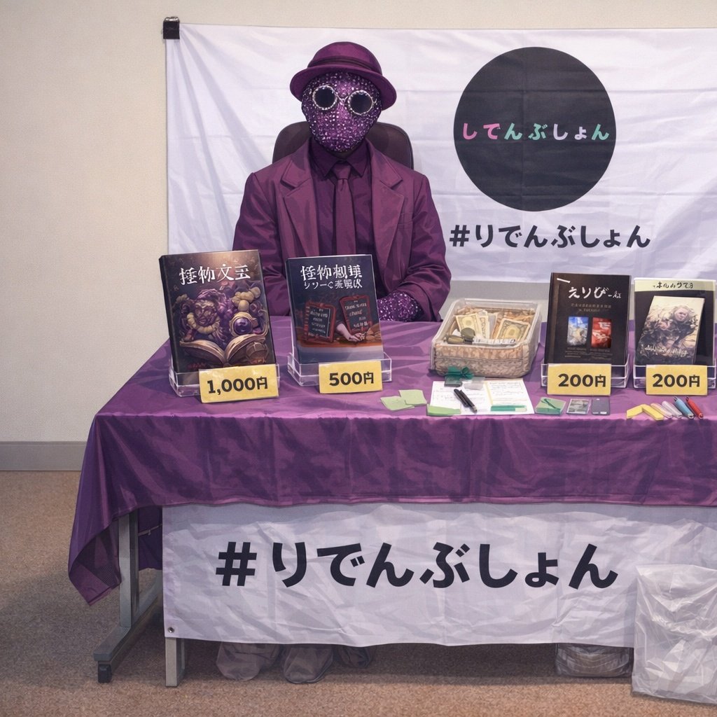 aqiLa9000's tweet photo. 弊方、当日はこの姿で物販予定。
期待して待て。

#りでんぷしょん
#文学フリマ
#怪物文芸

※画像はAIです。 https://t.co/OleKNnmRuM