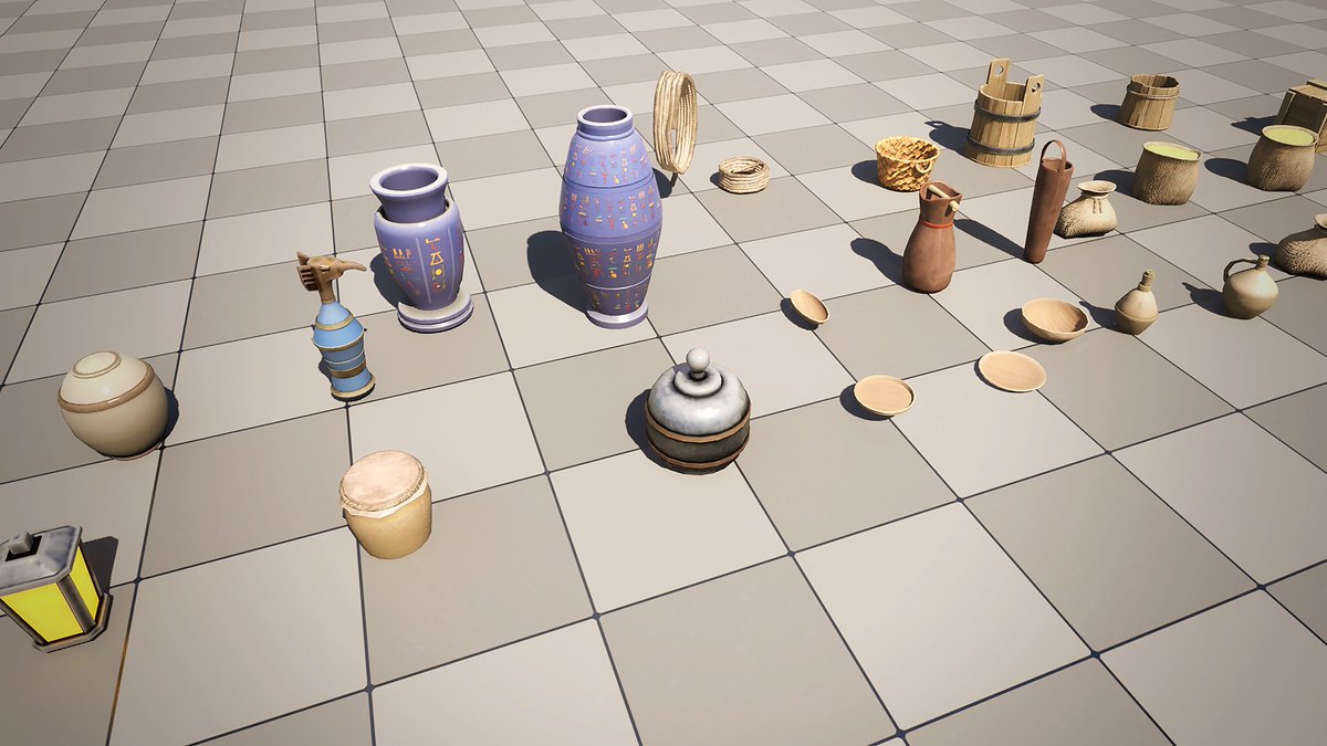 ThreeDTudor's tweet photo. ⚱️ FREE DESERT LOOT IS LIVE  for 5-days⚱️

The 3DT Egypt Prop Pack is free right now for Blender and Unreal Engine 5!

Want the freebie? Head into our Discord:
https://t.co/g006AwFMBi

#b3d #Blender3D #UE5 #gamedev #3Dart #3dtudor #3dmodeling #cgart #3d #props #proppack #3dassets https://t.co/LwoQsjYZLu