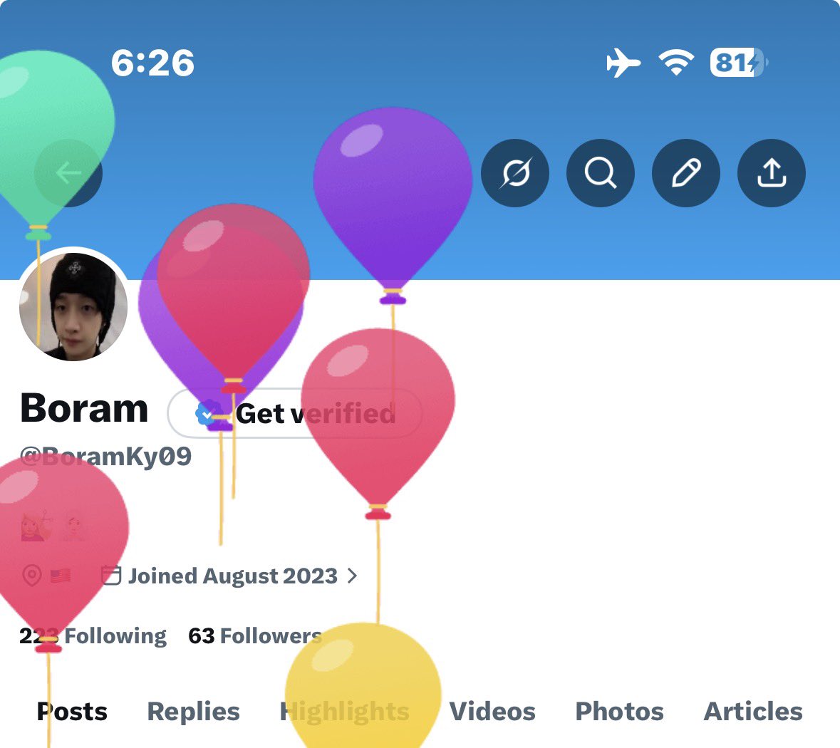 BoramKy09's tweet photo. Happy birthday 🎉🎊🎁🎈🎂 to me #happybirthday https://t.co/klSp3XW3fm