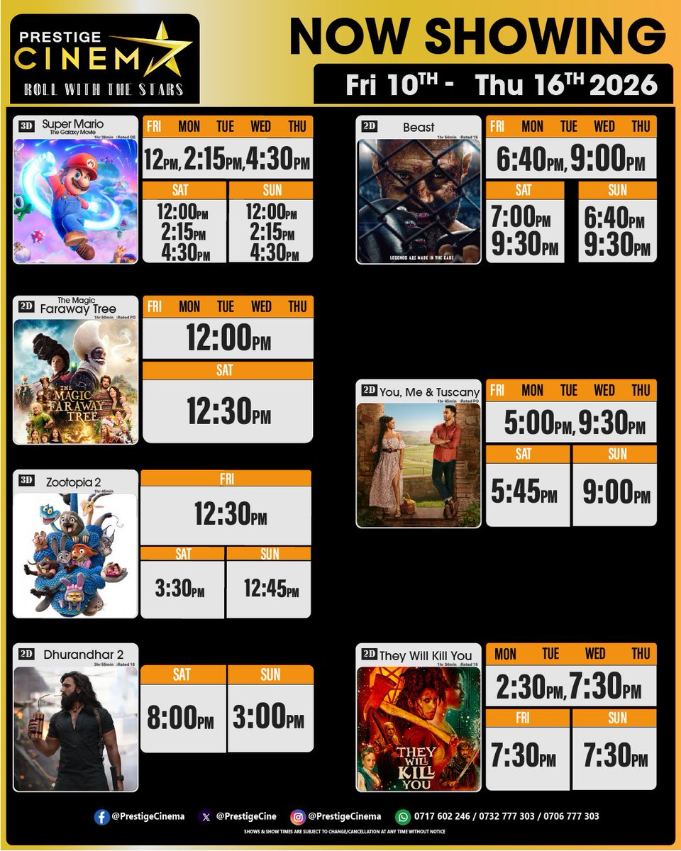 Prestige Cinemas tweet media